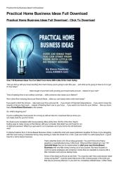 Practical Home Business Ideas Full Download-html.pdf