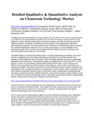 Detailed Qualitative & Quantitative Analysis on Cleanroom Technology Market.pdf